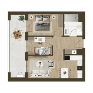 Novogradnja Novi Zagreb Lanište stanovi projekt LANOVA Apartman A 19B Trosoban