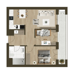 Novogradnja Novi Zagreb Lanište stanovi projekt LANOVA Apartman A 25B Trosoban