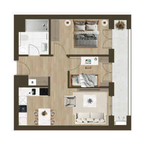 Novogradnja Novi Zagreb Lanište stanovi projekt LANOVA Apartman A 51B Trosoban